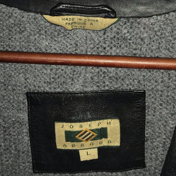 Vintage Joseph Abboud black leather winter jacket Size Large - Picture 3 of 4